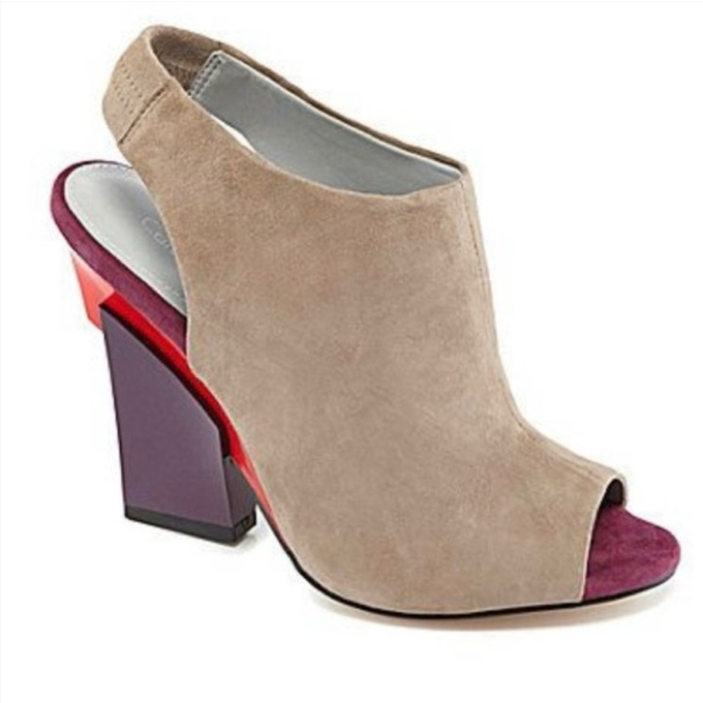 Calvin Klein Gilliane peep toe heels mules